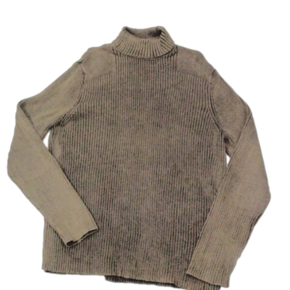 Express Men's Brown Ribbed Knit Sweater Size Large